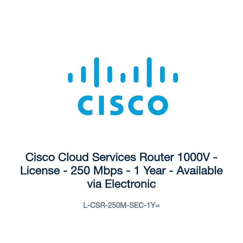 L-CSR-250M-SEC-1Y=: Cisco Cloud Services Router 1000V