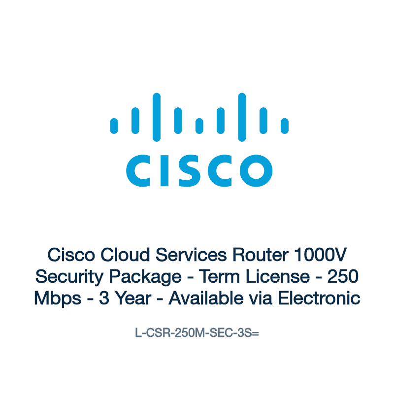L-CSR-250M-SEC-3S=: Cisco Cloud Services Router 1000V Security Package