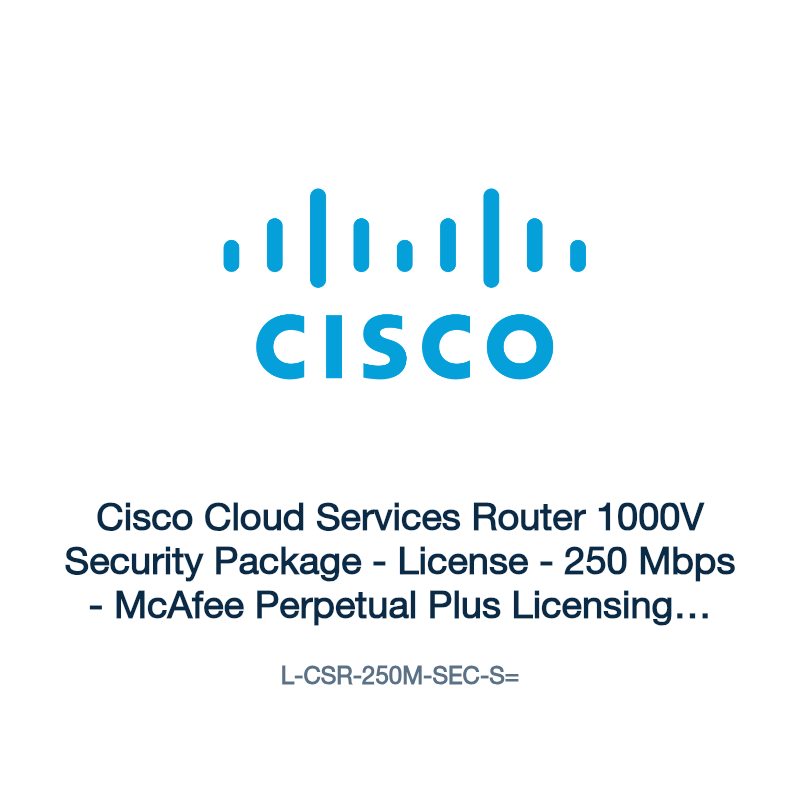 L-CSR-250M-SEC-S=: Cisco Cloud Services Router 1000V Security Package