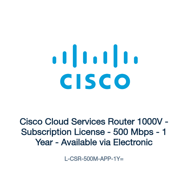 L-CSR-500M-APP-1Y=: Cisco Cloud Services Router 1000V