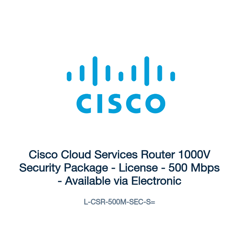 L-CSR-500M-SEC-S=: Cisco Cloud Services Router 1000V Security Package