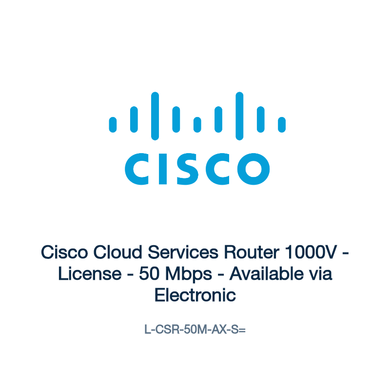 L-CSR-50M-AX-S=: Cisco Cloud Services Router 1000V