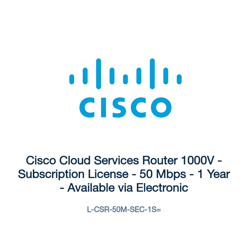 L-CSR-50M-SEC-1S=: Cisco Cloud Services Router 1000V