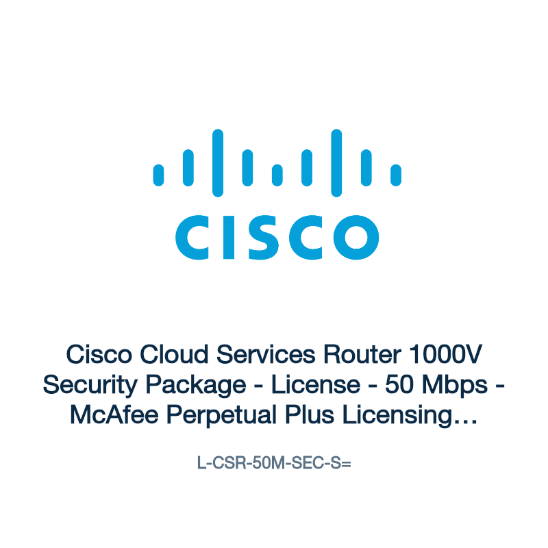 L-CSR-50M-SEC-S=: Cisco Cloud Services Router 1000V Security Package