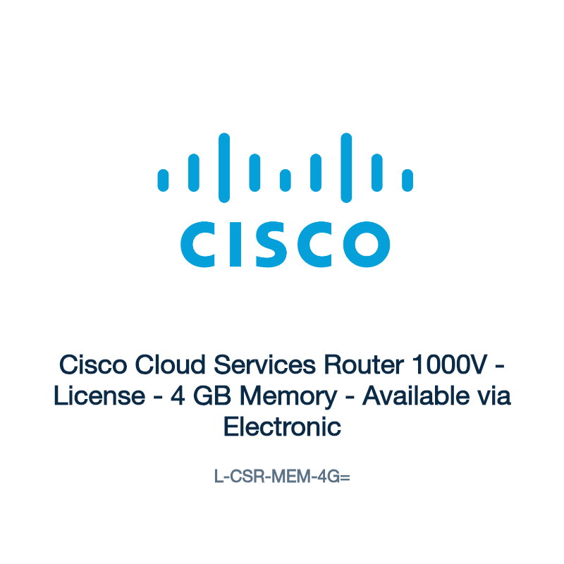 L-CSR-MEM-4G=: Cisco Cloud Services Router 1000V