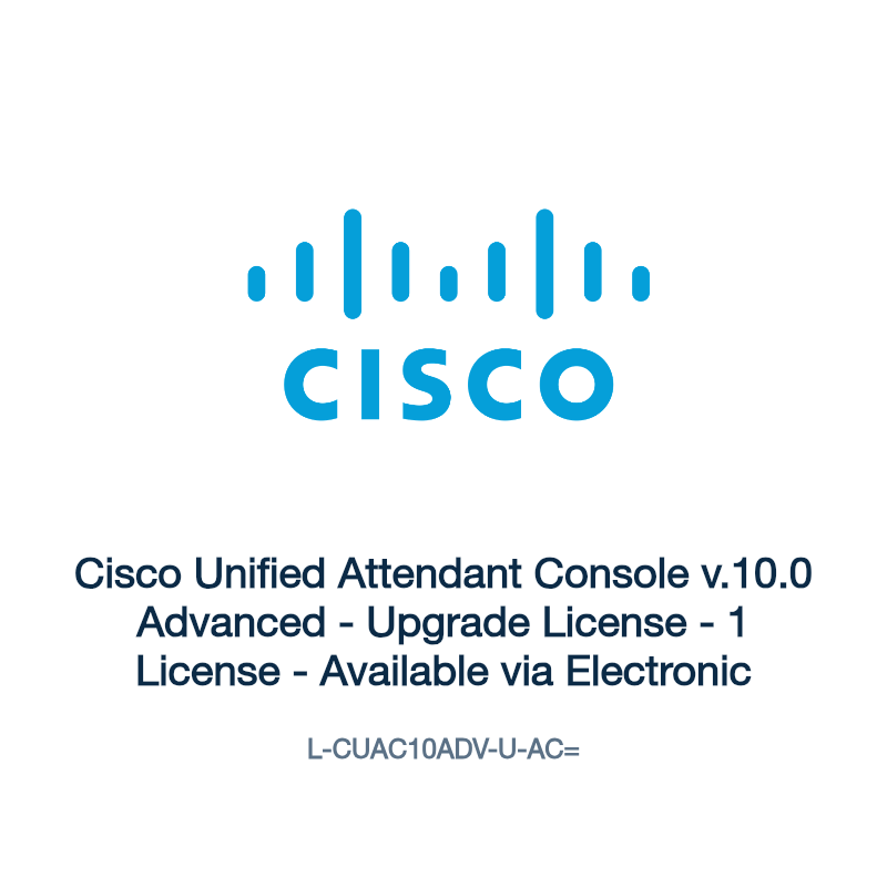 L-CUAC10ADV-U-AC=: Cisco Unified Attendant Console v.10.0 Advanced