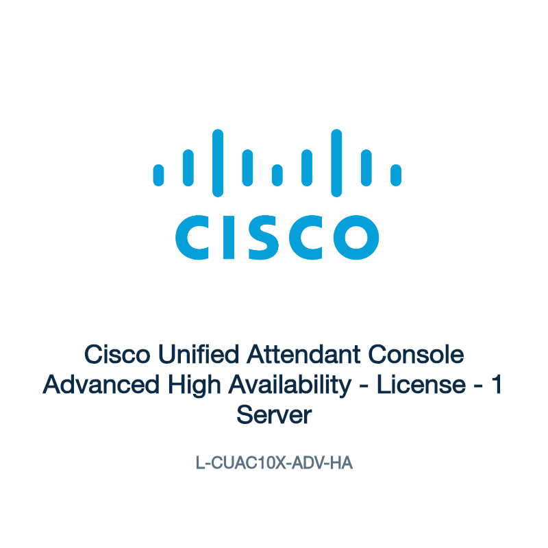 L-CUAC10X-ADV-HA: Cisco Unified Attendant Console Advanced High Availability