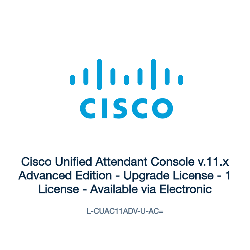 L-CUAC11ADV-U-AC=: Cisco Unified Attendant Console v.11.x Advanced Edition