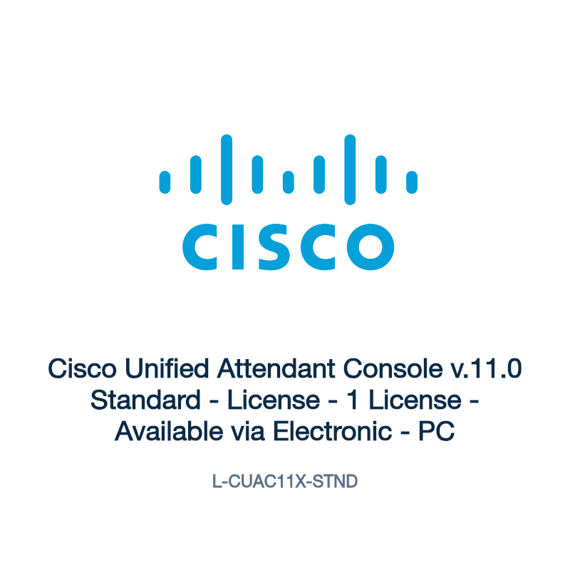L-CUAC11X-STND: Cisco Unified Attendant Console v.11.0 Standard