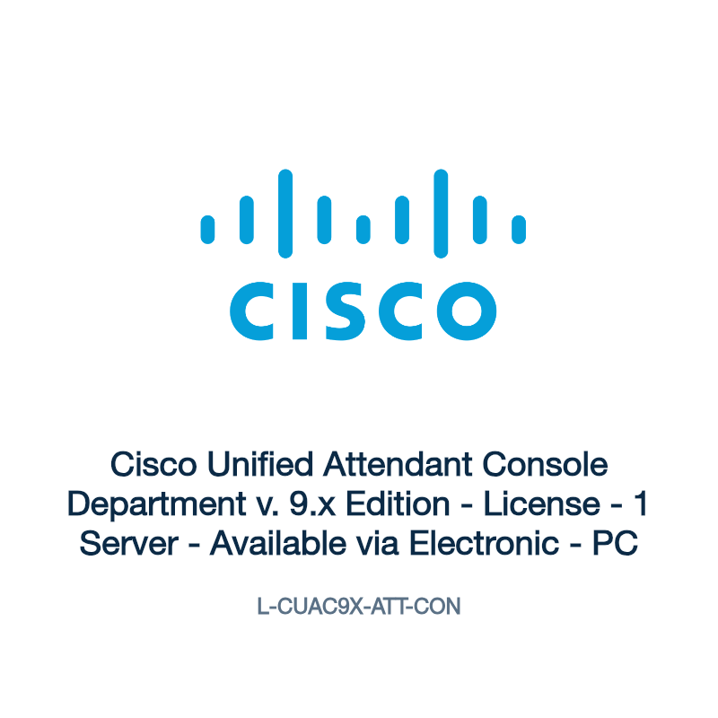 L-CUAC9X-ATT-CON: Cisco Unified Attendant Console Department v. 9.x Edition