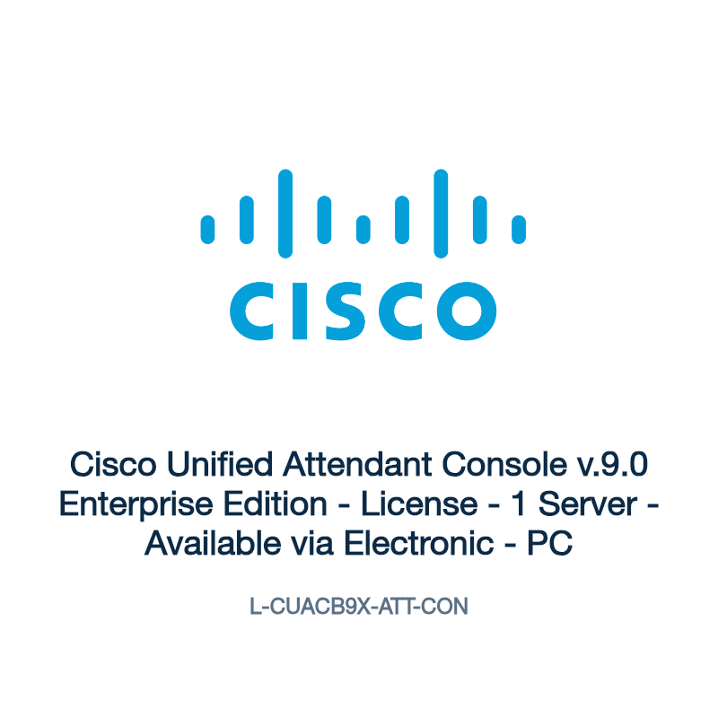 L-CUACB9X-ATT-CON: Cisco Unified Attendant Console v.9.0 Enterprise Edition