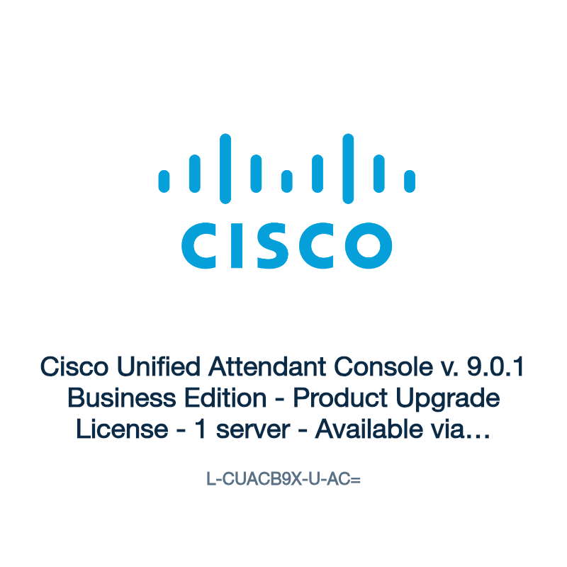 L-CUACB9X-U-AC=: Cisco Unified Attendant Console v. 9.0.1 Business Edition