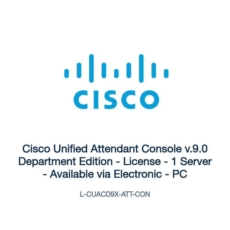 L-CUACD9X-ATT-CON: Cisco Unified Attendant Console v.9.0 Department Edition