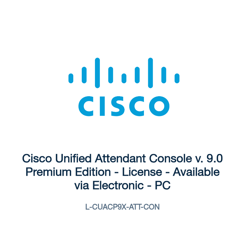 L-CUACP9X-ATT-CON: Cisco Unified Attendant Console v. 9.0 Premium Edition