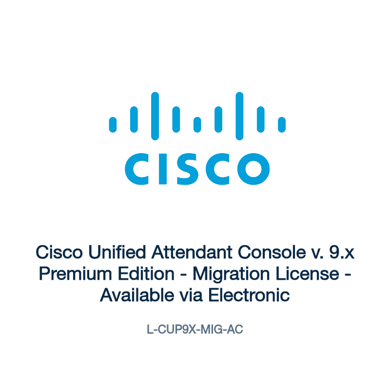 L-CUP9X-MIG-AC: Cisco Unified Attendant Console v. 9.x Premium Edition