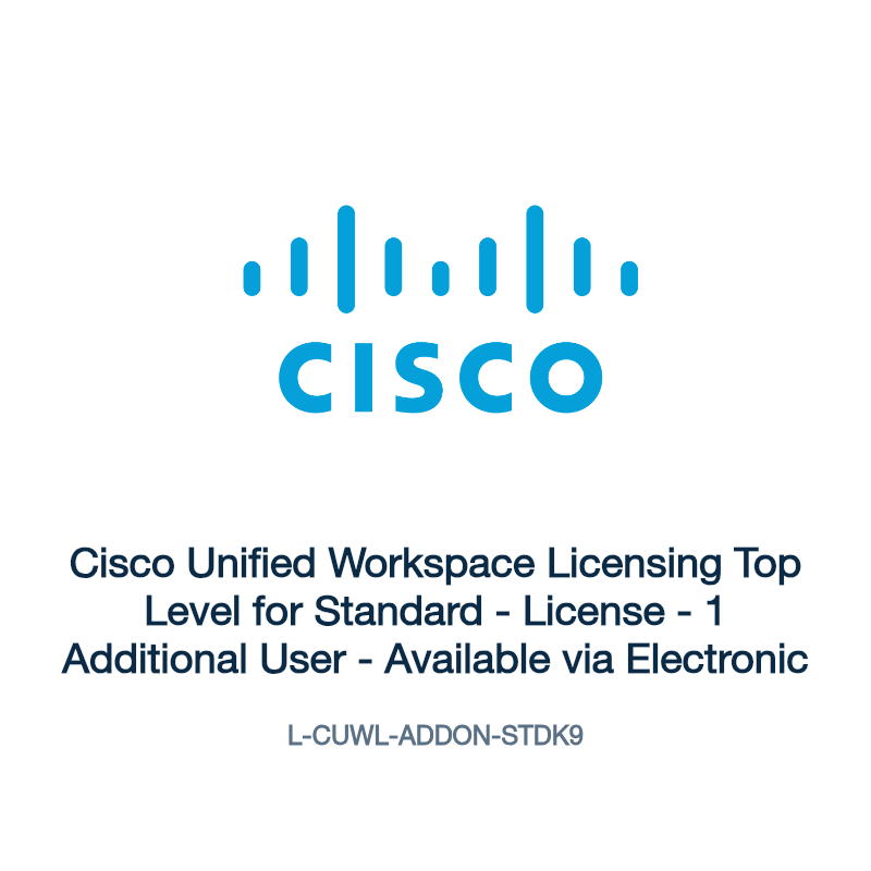 L-CUWL-ADDON-STDK9: Cisco Unified Workspace Licensing Top Level for Standard