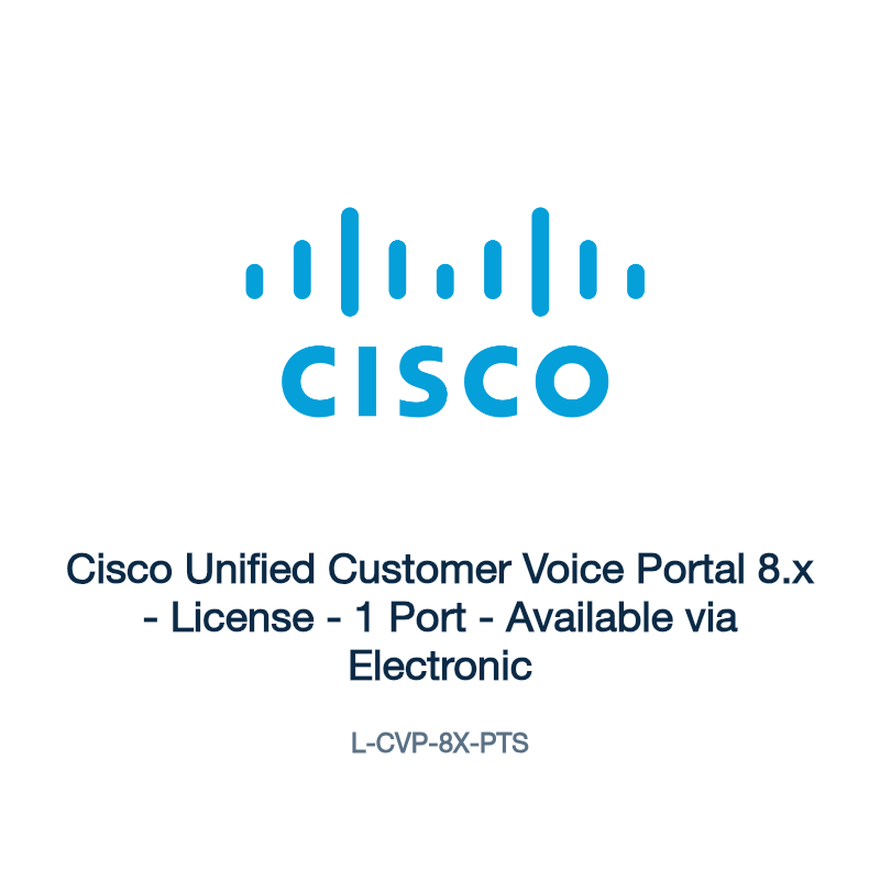 L-CVP-8X-PTS: Cisco Unified Customer Voice Portal 8.x
