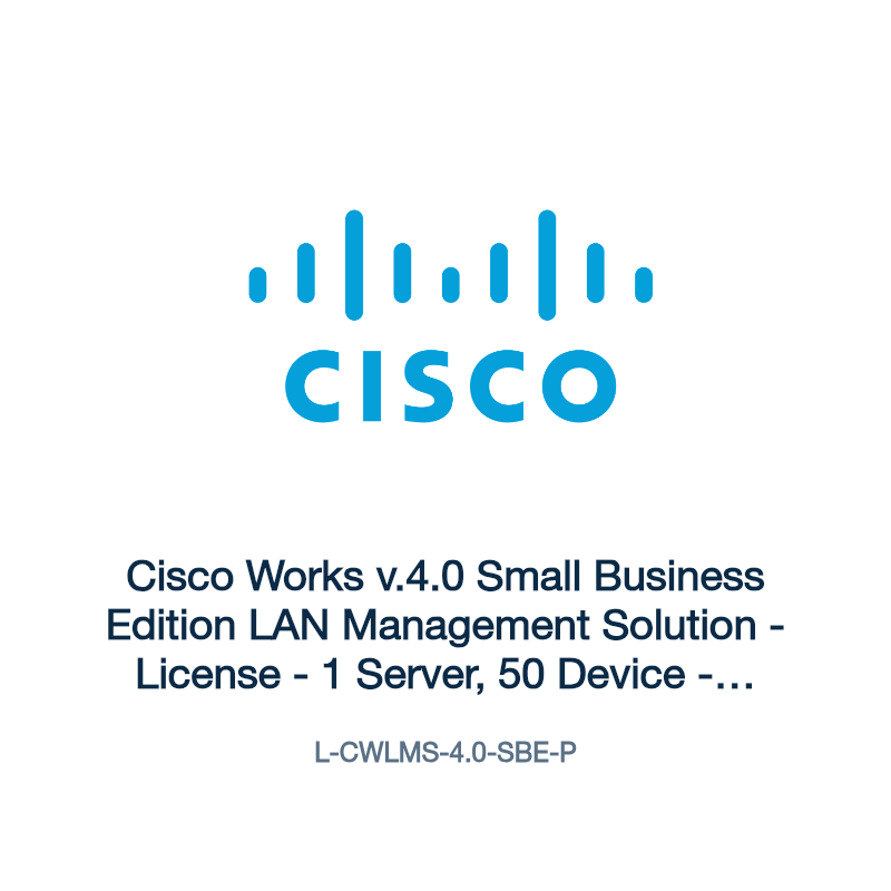 L-CWLMS-4.0-SBE-P: Cisco Works v.4.0 Small Business Edition LAN Management Solution