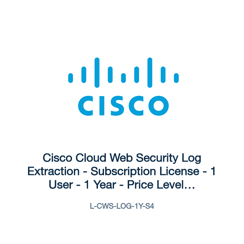 L-CWS-LOG-1Y-S4: Cisco Cloud Web Security Log Extraction