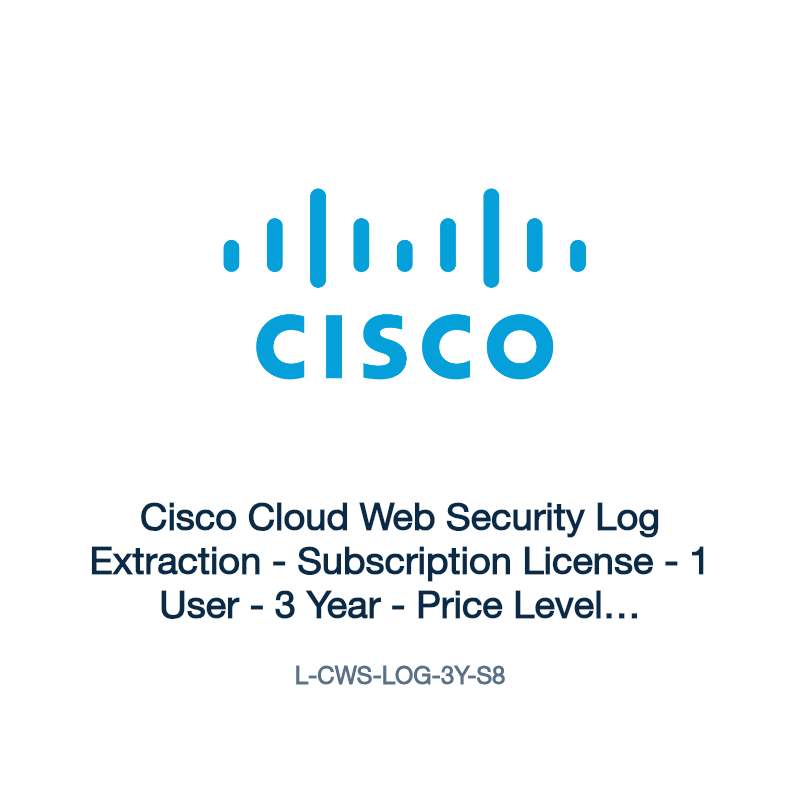 L-CWS-LOG-3Y-S8: Cisco Cloud Web Security Log Extraction