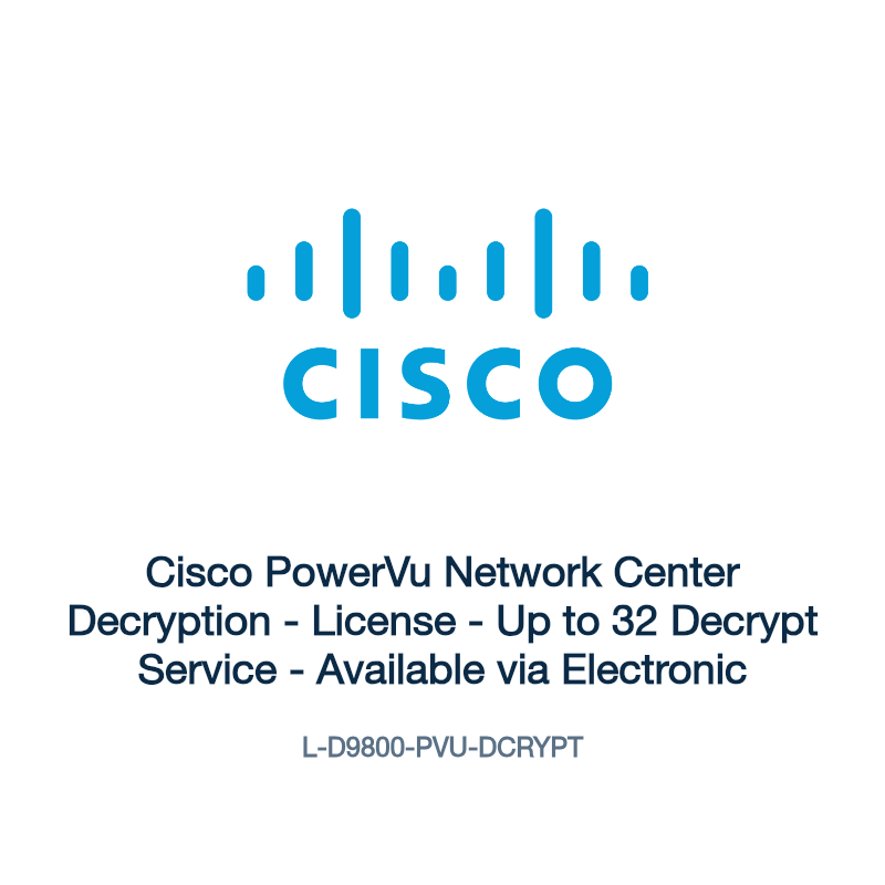 L-D9800-PVU-DCRYPT: Cisco PowerVu Network Center Decryption