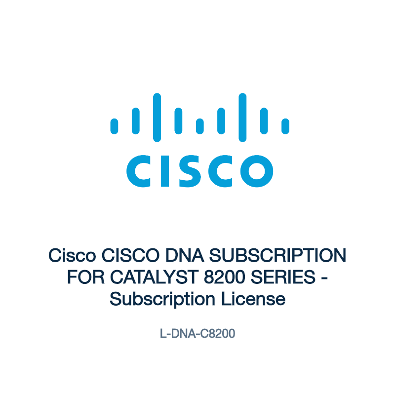 L-DNA-C8200: Cisco CISCO DNA SUBSCRIPTION FOR CATALYST 8200 SERIES
