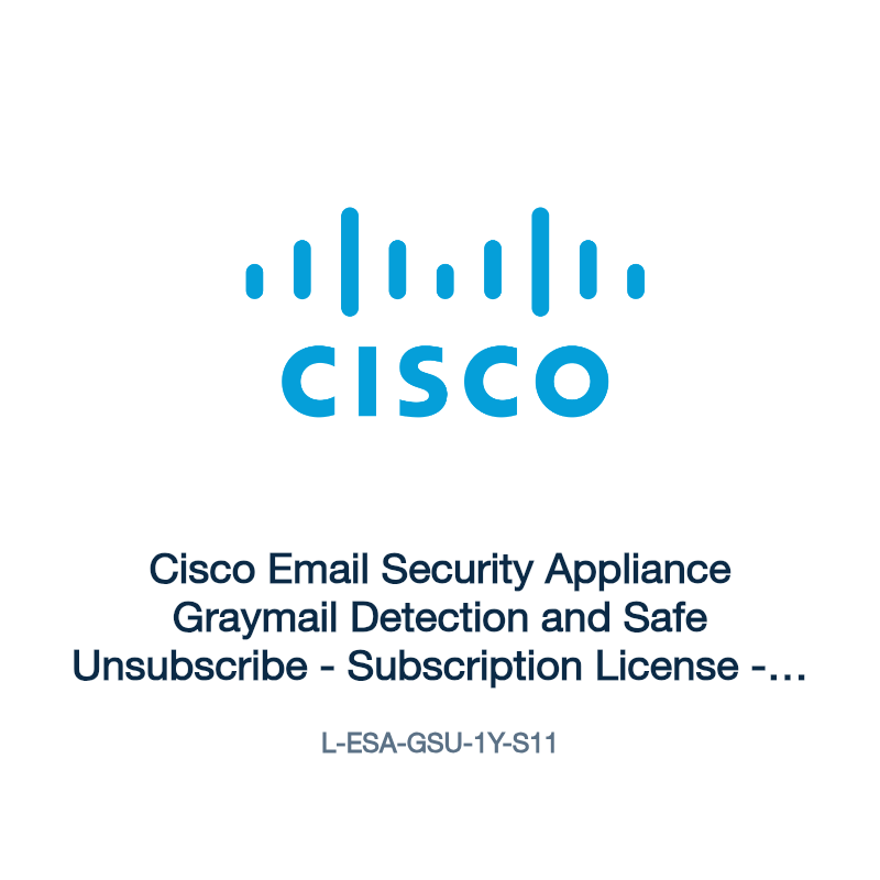 L-ESA-GSU-1Y-S11: Cisco Email Security Appliance Graymail Detection and Safe Unsubscribe