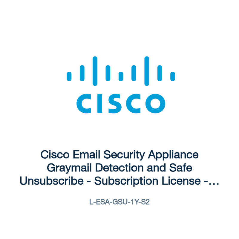 L-ESA-GSU-1Y-S2: Cisco Email Security Appliance Graymail Detection and Safe Unsubscribe