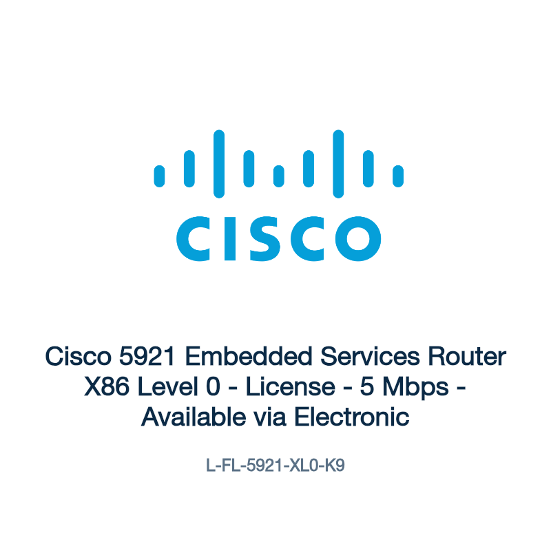 L-FL-5921-XL0-K9: Cisco 5921 Embedded Services Router X86 Level 0