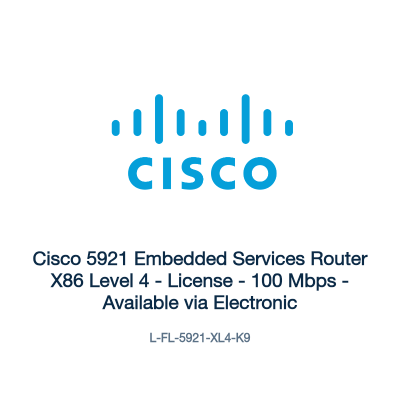 L-FL-5921-XL4-K9: Cisco 5921 Embedded Services Router X86 Level 4
