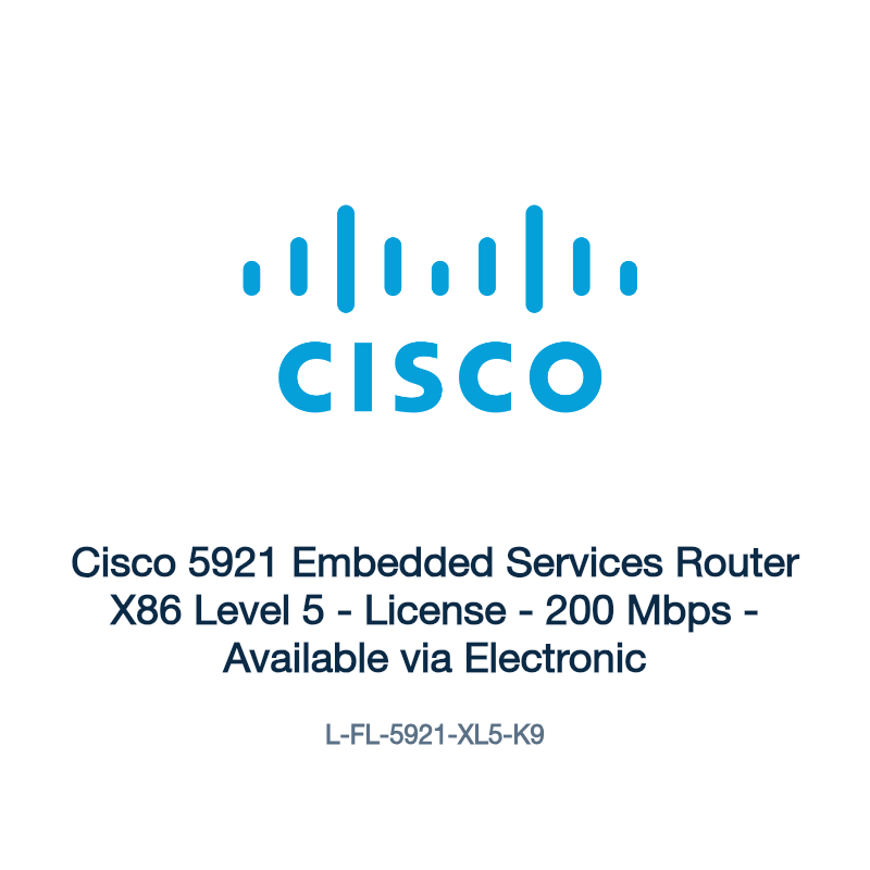 L-FL-5921-XL5-K9: Cisco 5921 Embedded Services Router X86 Level 5