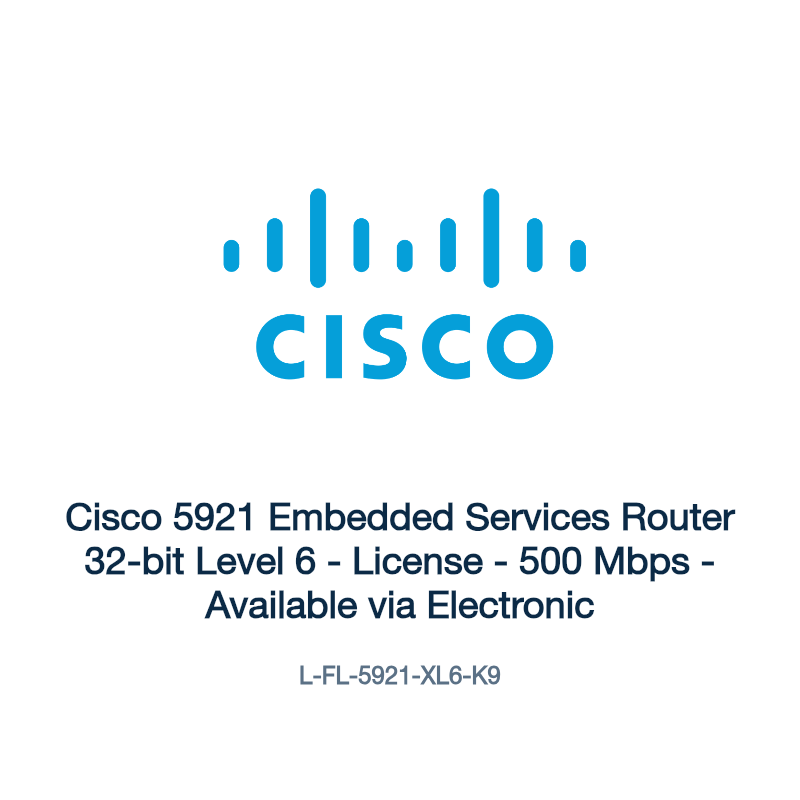 L-FL-5921-XL6-K9: Cisco 5921 Embedded Services Router 32-bit Level 6