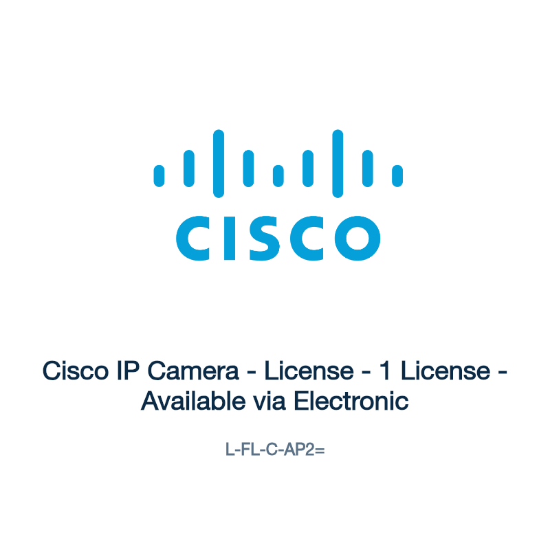 L-FL-C-AP2=: Cisco IP Camera - License - 1 License - Available via Electronic