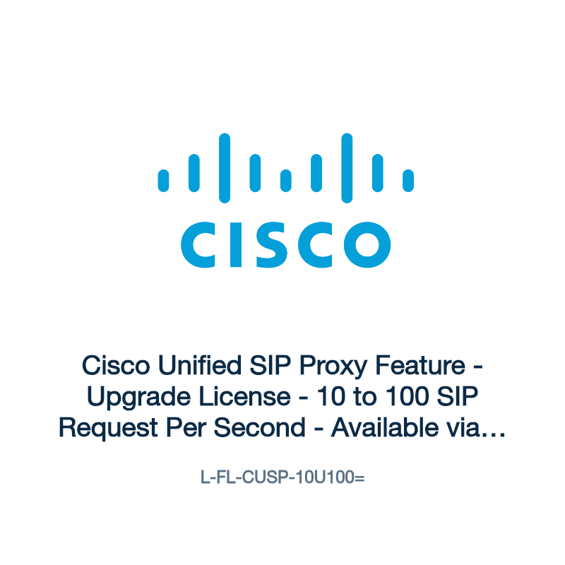 L-FL-CUSP-10U100=: Cisco Unified SIP Proxy Feature