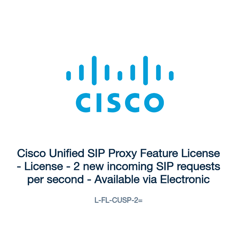 L-FL-CUSP-2=: Cisco Unified SIP Proxy Feature License