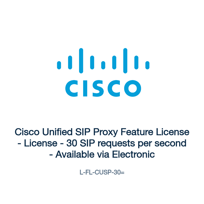 L-FL-CUSP-30=: Cisco Unified SIP Proxy Feature License