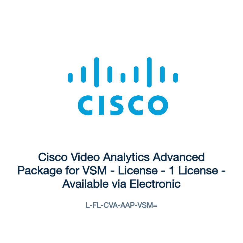 L-FL-CVA-AAP-VSM=: Cisco Video Analytics Advanced Package for VSM