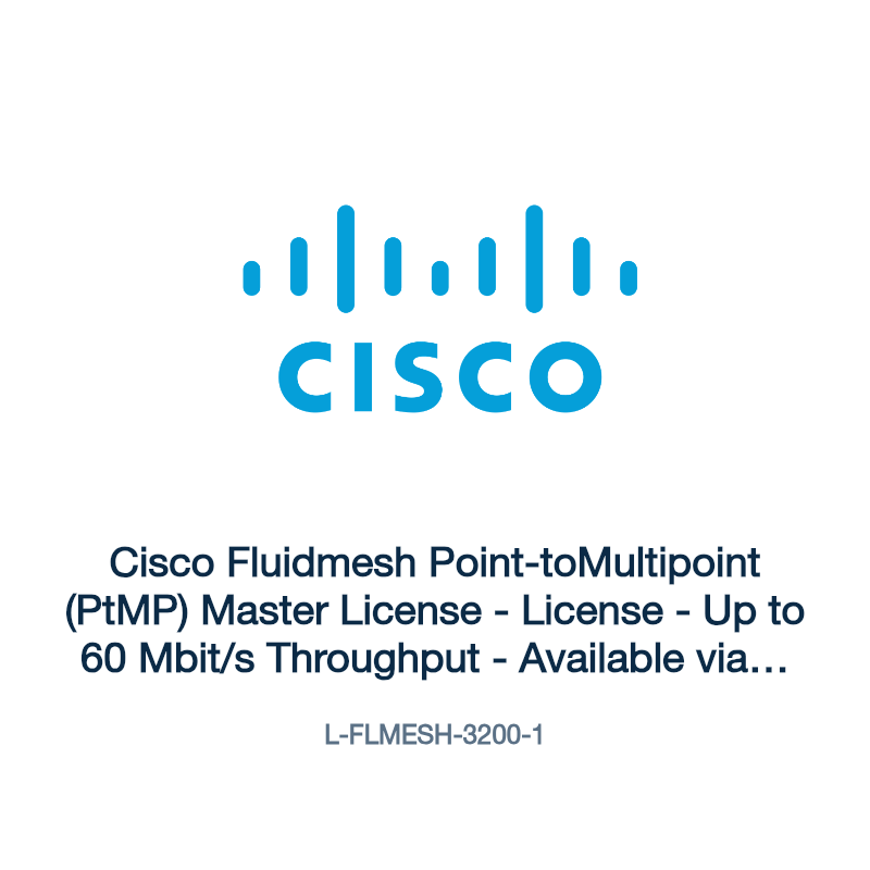 L-FLMESH-3200-1: Cisco Fluidmesh Point-toMultipoint (PtMP) Master License