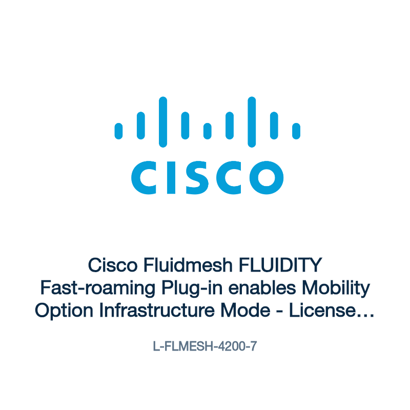 L-FLMESH-4200-7: Cisco Fluidmesh FLUIDITY Fast-roaming Plug-in enables Mobility Option