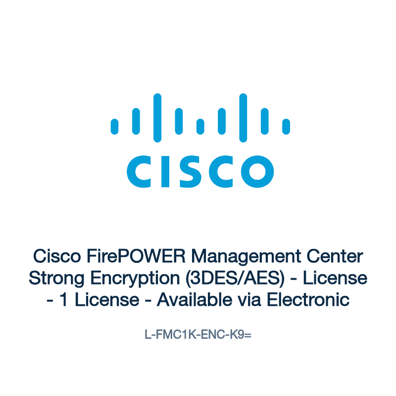 L-FMC1K-ENC-K9=: Cisco FirePOWER Management Center Strong Encryption (3DES/AES)