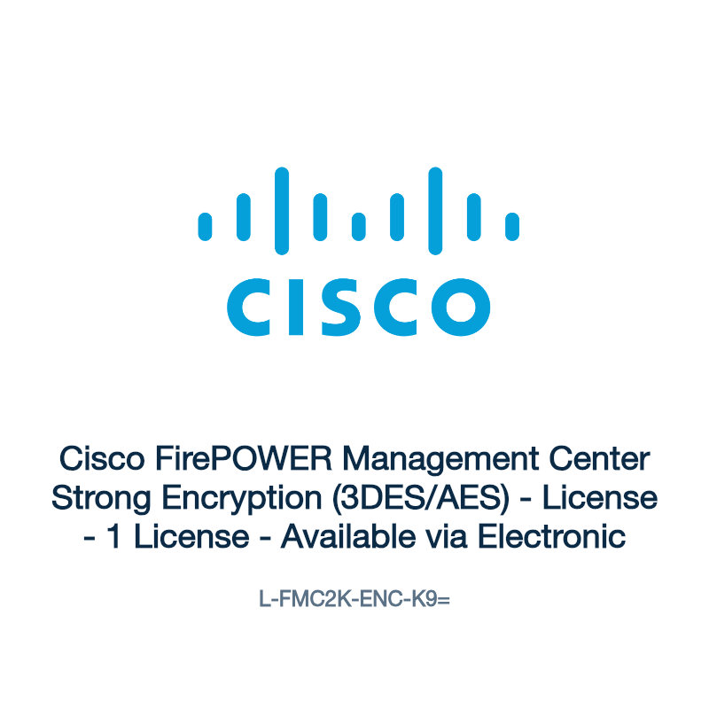 L-FMC2K-ENC-K9=: Cisco FirePOWER Management Center Strong Encryption (3DES/AES)