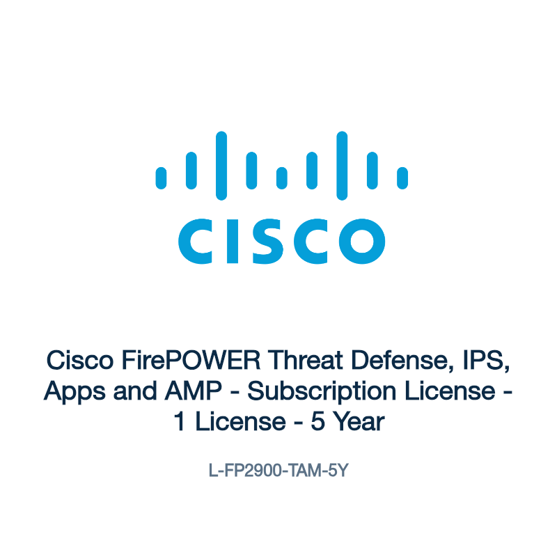L-FP2900-TAM-5Y: Cisco FirePOWER Threat Defense, IPS, Apps and AMP