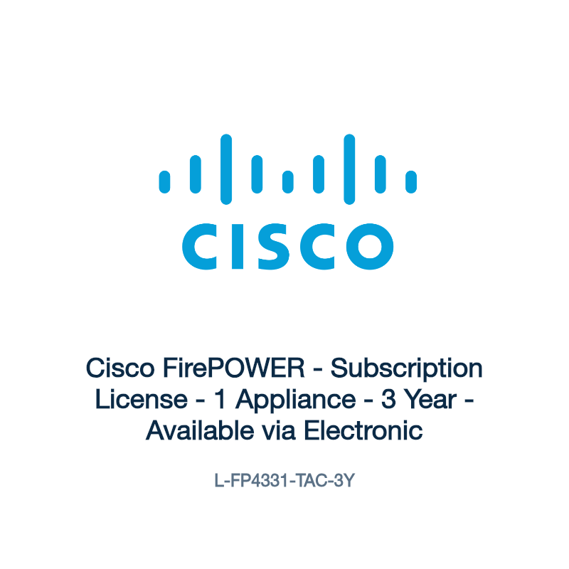 L-FP4331-TAC-3Y: Cisco FirePOWER - Subscription License - 1 Appliance - 3 Year