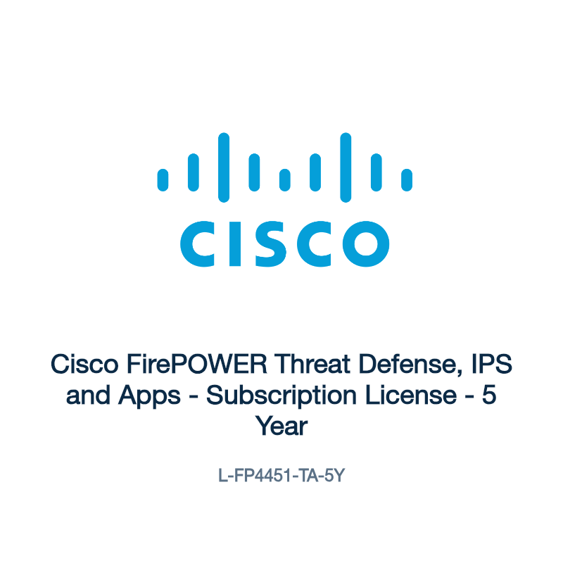 L-FP4451-TA-5Y: Cisco FirePOWER Threat Defense, IPS and Apps
