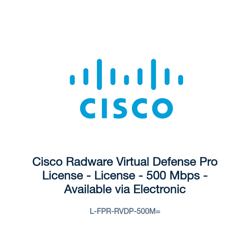 L-FPR-RVDP-500M=: Cisco Radware Virtual Defense Pro License