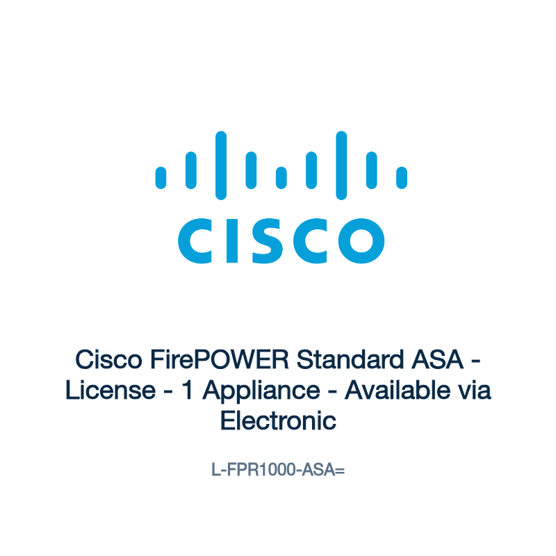 L-FPR1000-ASA=: Cisco FirePOWER Standard ASA