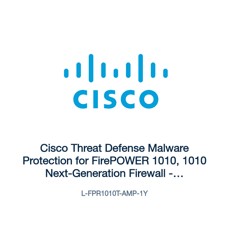 L-FPR1010T-AMP-1Y: Cisco Threat Defense Malware Protection for FirePOWER 1010, 1010