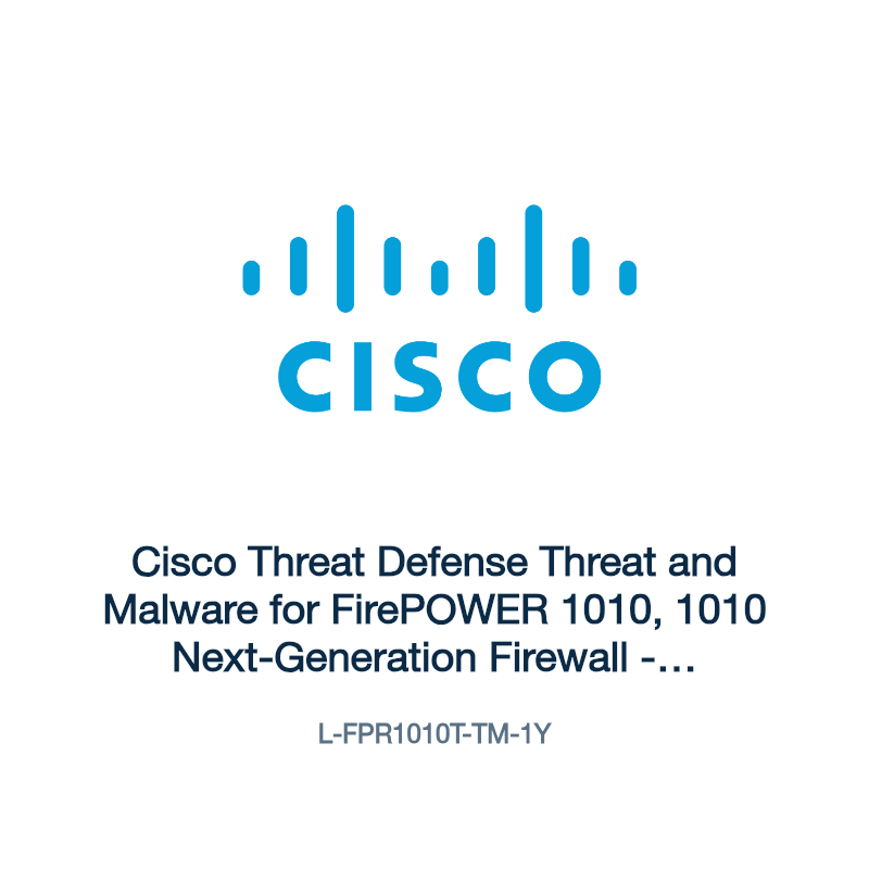 L-FPR1010T-TM-1Y: Cisco Threat Defense Threat and Malware for FirePOWER 1010, 1010