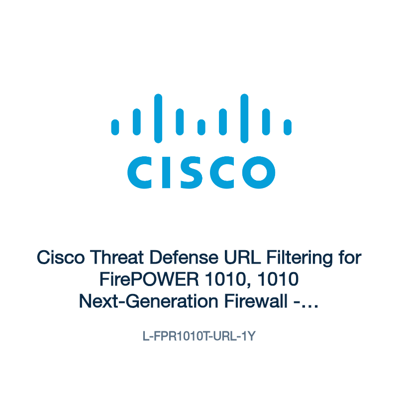 L-FPR1010T-URL-1Y: Cisco Threat Defense URL Filtering for FirePOWER 1010, 1010