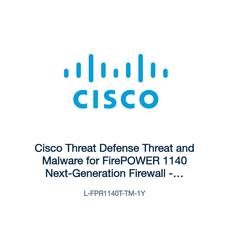 L-FPR1140T-TM-1Y: Cisco Threat Defense Threat and Malware for FirePOWER 1140